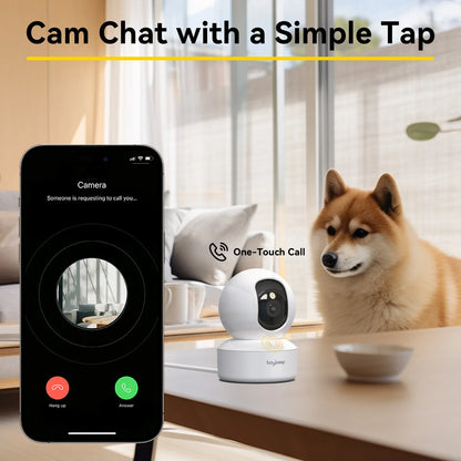 2K Pet Dog Camera with Phone App, 5G/2.4Ghz Wifi Indoor Security Baby Camera, 360° Pan & Tilt, 2-Way Audio, Night Vision