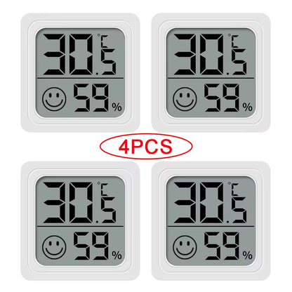 4Pcs Digital Thermometer Hygrometer Indoor Mini Temperature LCD Electronic Monitor Hygrometer Outdoor Room Baby