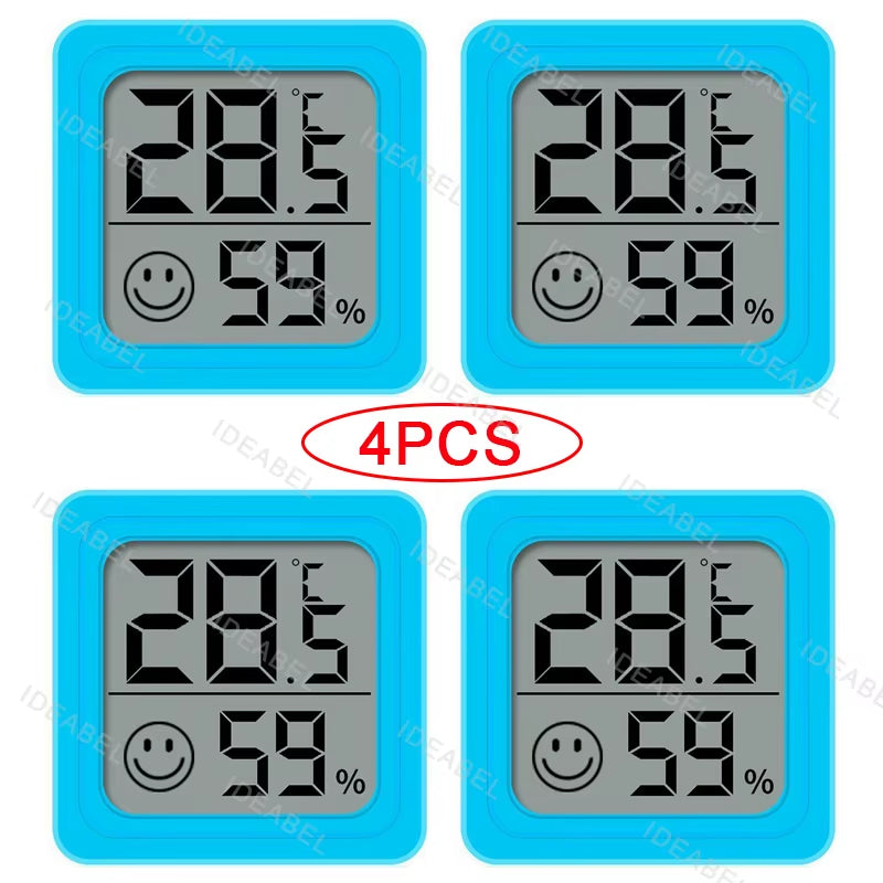 4Pcs Digital Thermometer Hygrometer Indoor Mini Temperature LCD Electronic Monitor Hygrometer Outdoor Room Baby