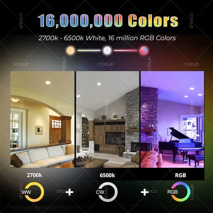 Tuya E27 E14 GU10 Bulb WIFI Zigbee Bluetooth,Dimmable Smart LED Lamp 2700-6500K RGB,LED Light Bulb Work with Alexa Amazon Google